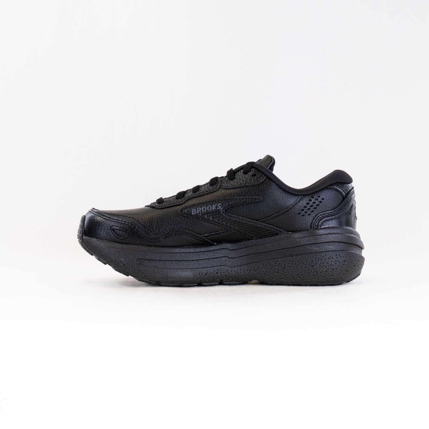 Brooks Ghost Max Leather (Women's) - Black/Black