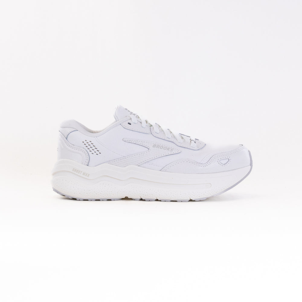 Brooks Ghost Max Leather (Men's) - White/White