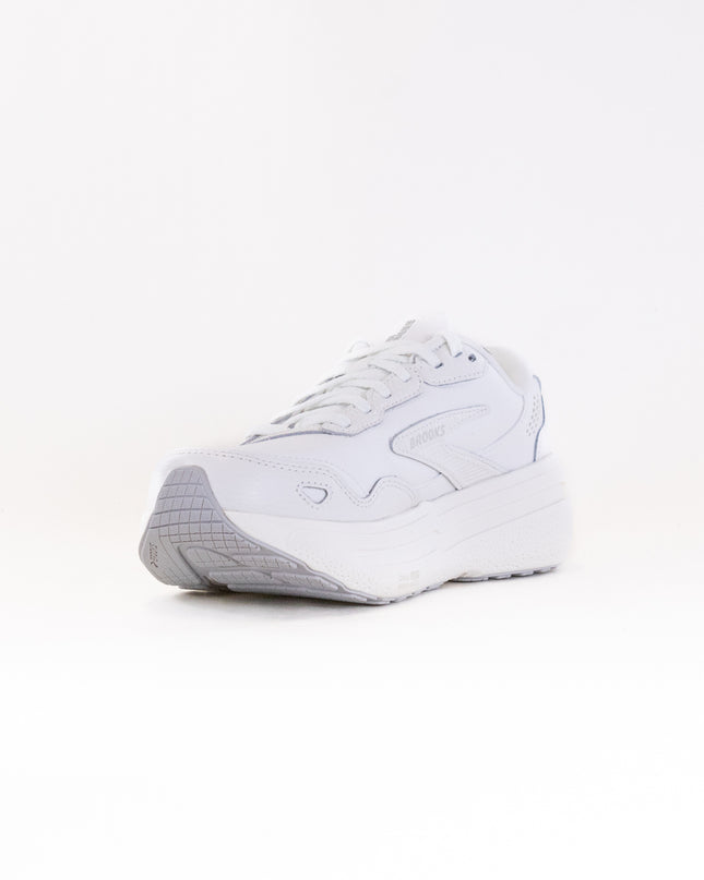 Brooks Ghost Max Leather (Men's) - White/White