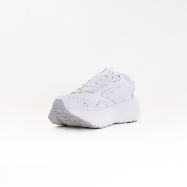 Brooks Ghost Max Leather (Men's) - White/White