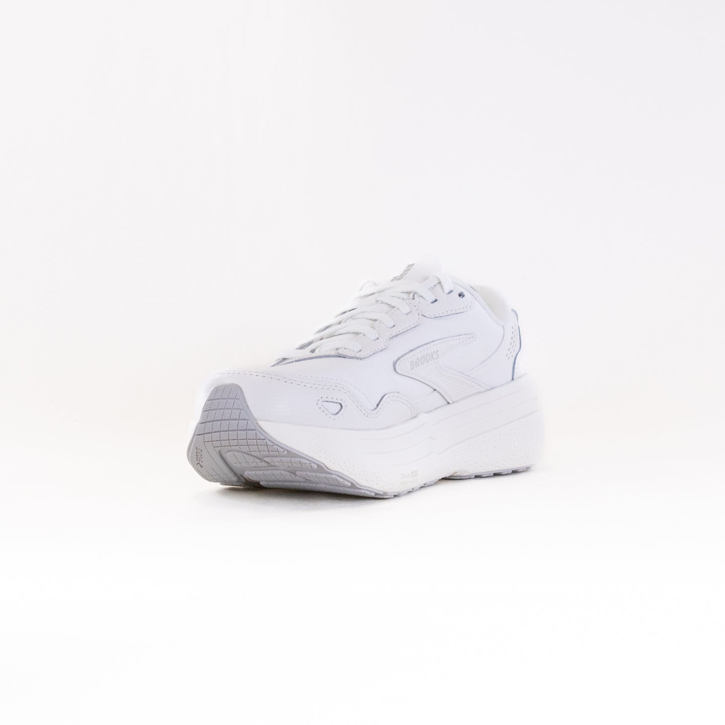 Brooks Ghost Max Leather (Men's) - White/White