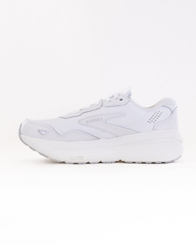 Brooks Ghost Max Leather (Men's) - White/White