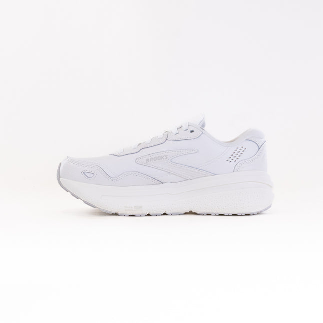 Brooks Ghost Max Leather (Women's) - White/White