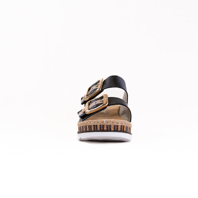 Rieker Regina V7955 (Women's) - Black/Nude