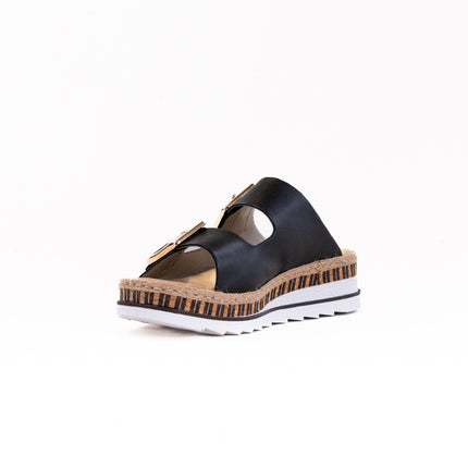 Rieker Regina V7955 (Women's) - Black/Nude