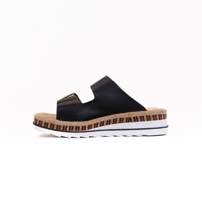 Rieker Regina V7955 (Women's) - Black/Nude