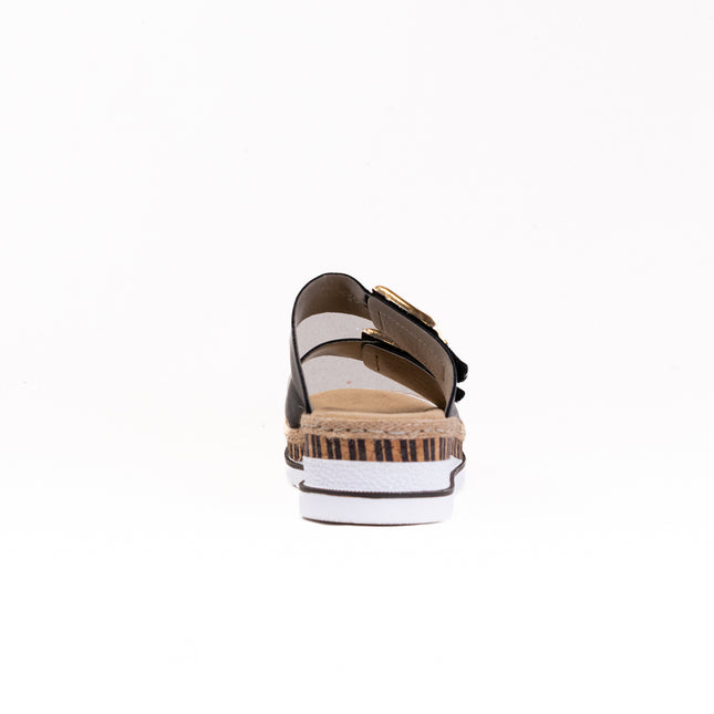 Rieker Regina V7955 (Women's) - Black/Nude