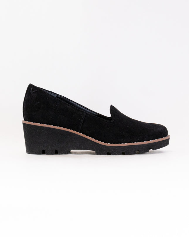 Vionic Willa Wedge (Women's) - Black Suede