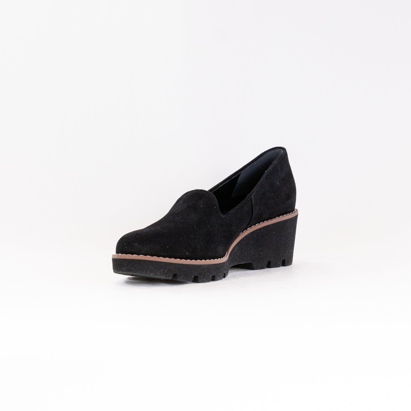 Vionic Willa Wedge (Women's) - Black Suede