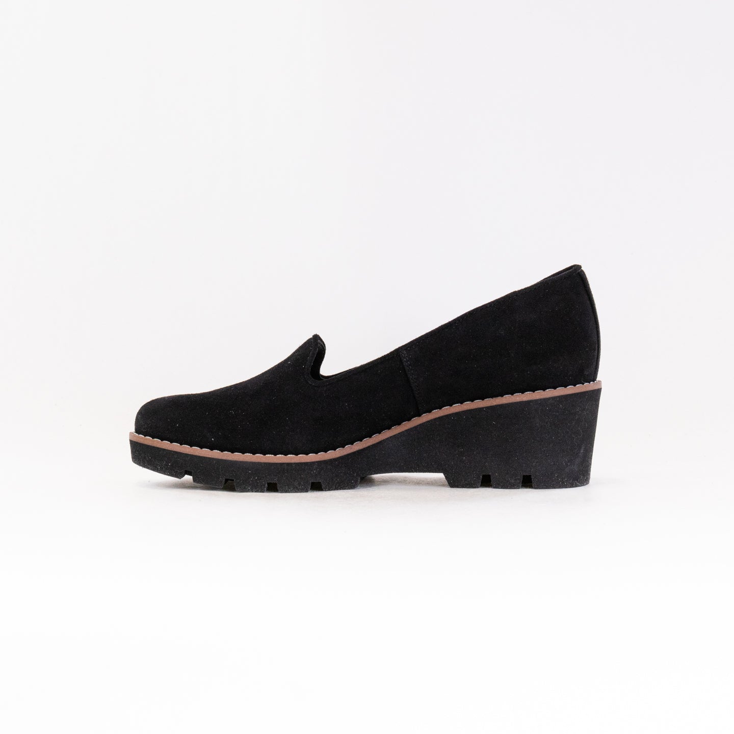 Vionic Willa Wedge (Women's) - Black Suede