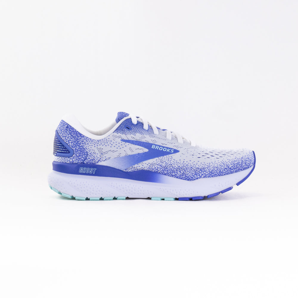 Brooks Ghost 16 (Women’s) - White/Amparo Blue/Limpet Shell