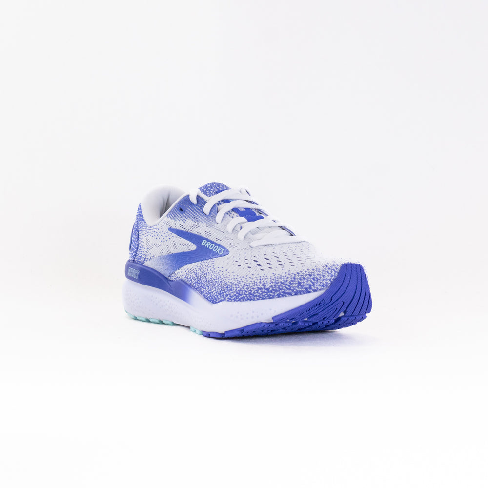 Brooks Ghost 16 (Women’s) - White/Amparo Blue/Limpet Shell