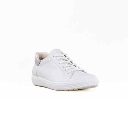 Ecco Soft 7 Easy Slip Sneaker (Women's) - White/Pure Silver