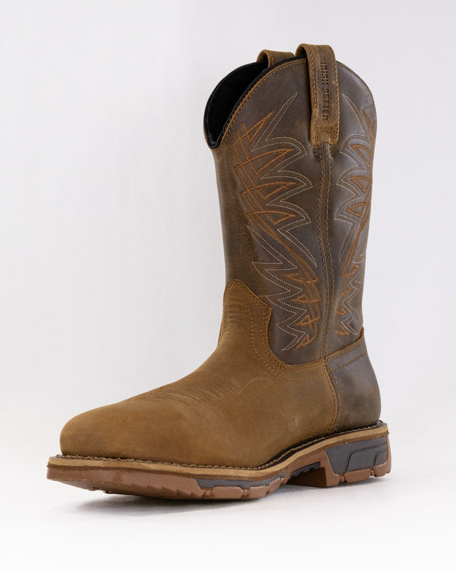 Irish Setter Marshall 11'' Waterproof Leather Safety Toe Pull-On (Men's) - Brown