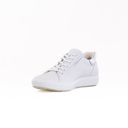 Ecco Soft 7 Easy Slip Sneaker (Women's) - White/Pure Silver