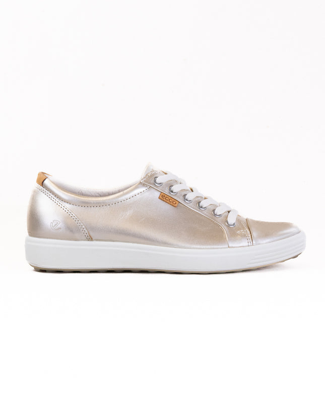Ecco Soft 7 Sneaker (Women's) - Pure White/Gold