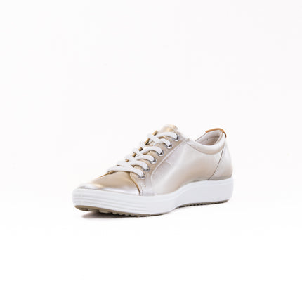 Ecco Soft 7 Sneaker (Women's) - Pure White/Gold