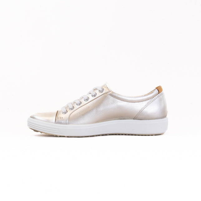 Ecco Soft 7 Sneaker (Women's) - Pure White/Gold