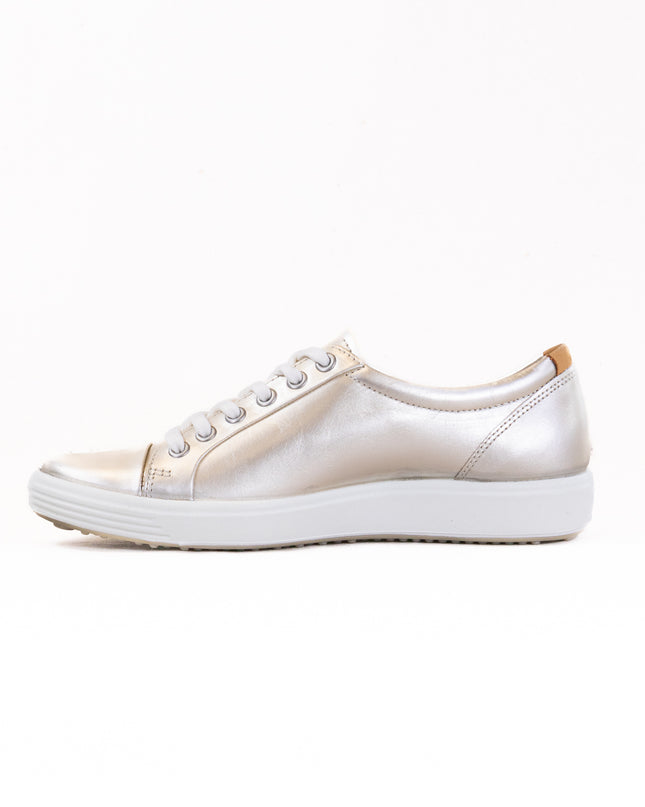 Ecco Soft 7 Sneaker (Women's) - Pure White/Gold
