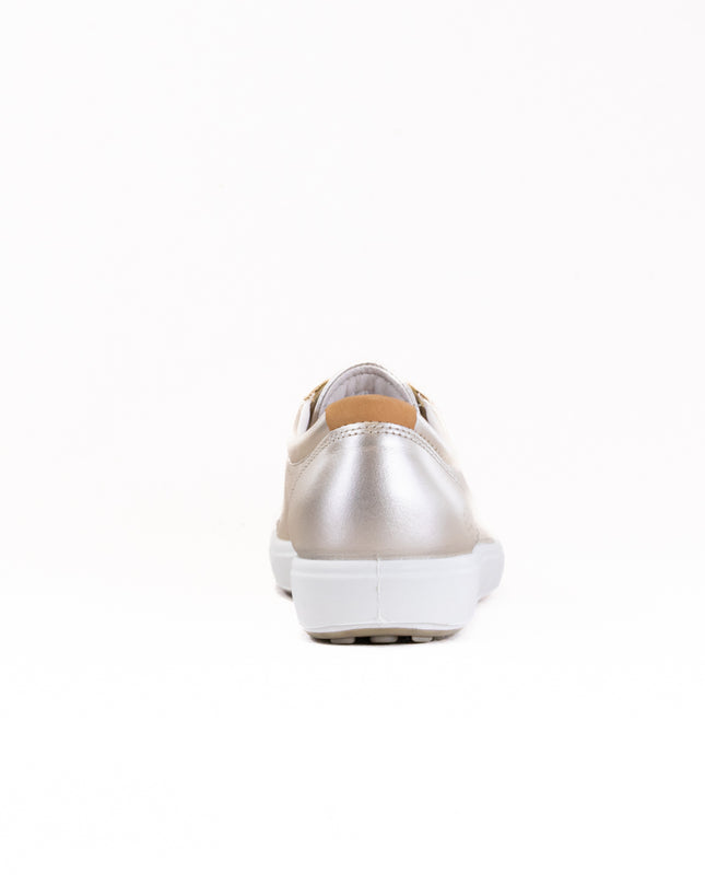 Ecco Soft 7 Sneaker (Women's) - Pure White/Gold