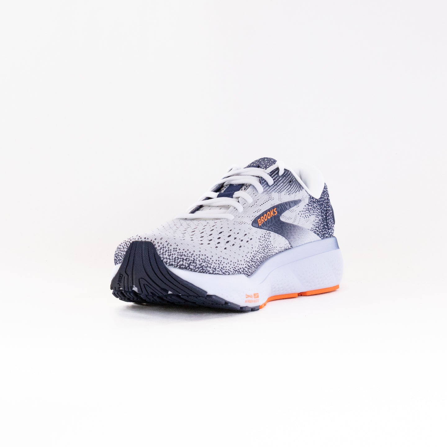 Brooks Ghost 16 (Men’s) - White/Peacoat/Orange