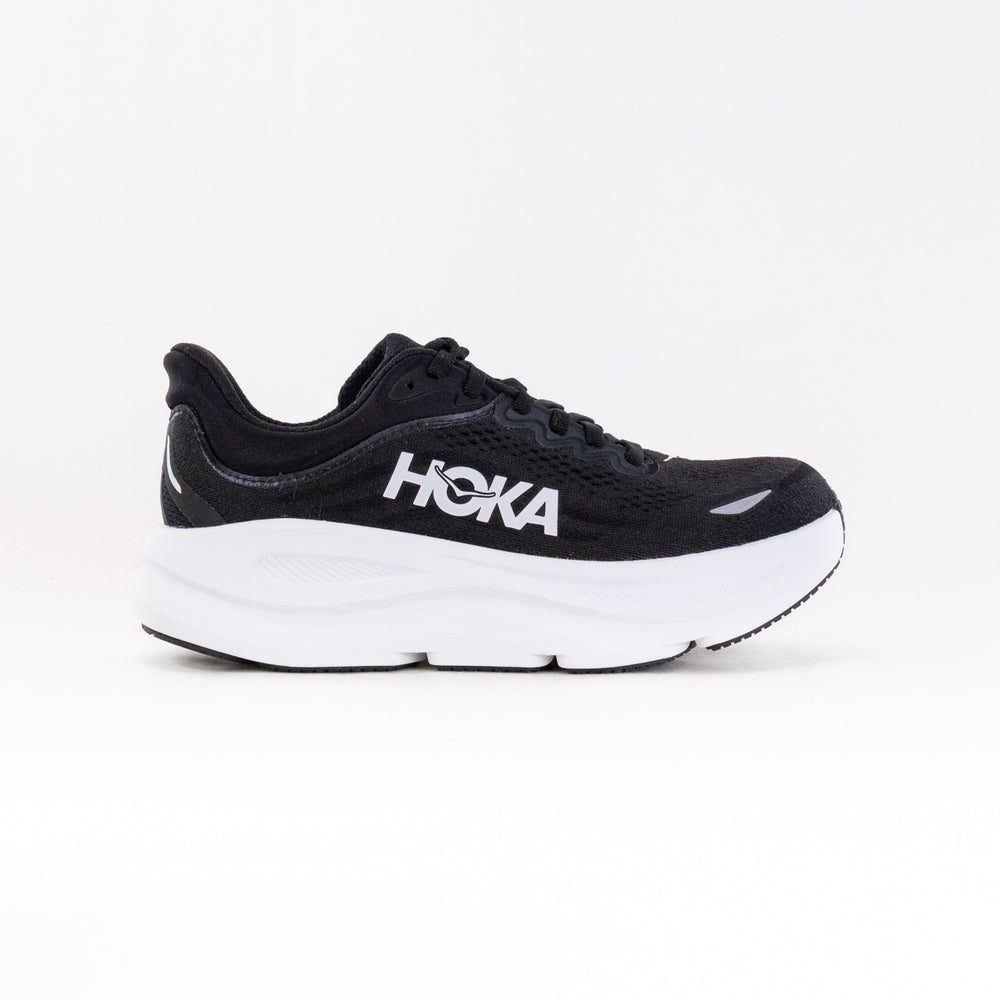 Hoka Bondi 9 Wide (Women's) - Black/White