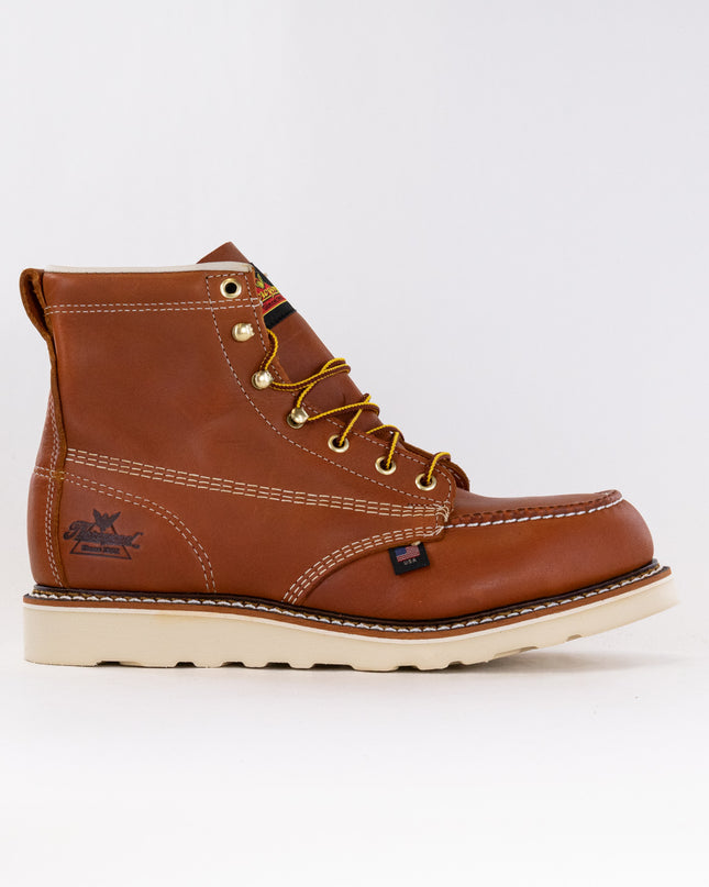 Thorogood American Heritage 6'' Safety Toe Moc Toe Maxwear Wedge (Men's) - Tobacco