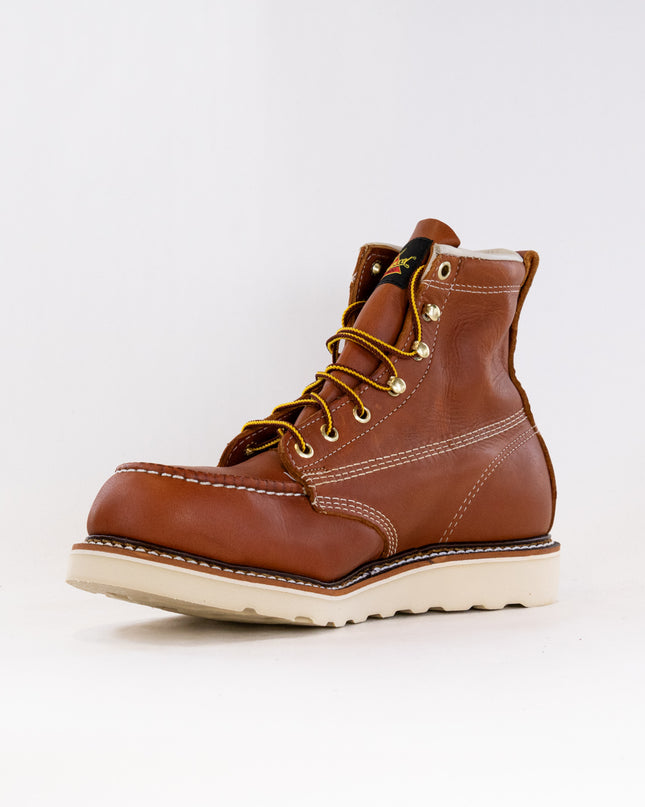 Thorogood American Heritage 6'' Safety Toe Moc Toe Maxwear Wedge (Men's) - Tobacco