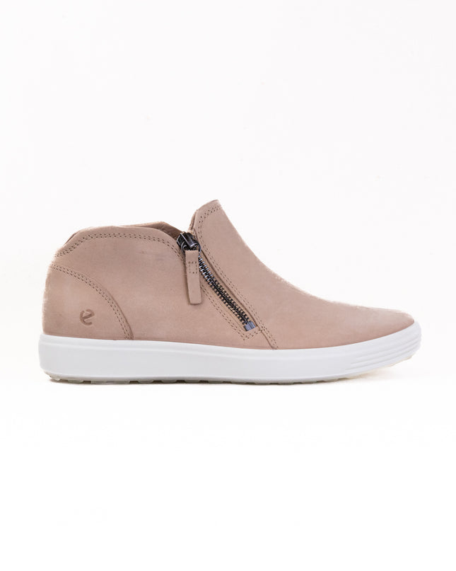 Ecco Soft 7 Side Zip Bootie (Women's) - Nude