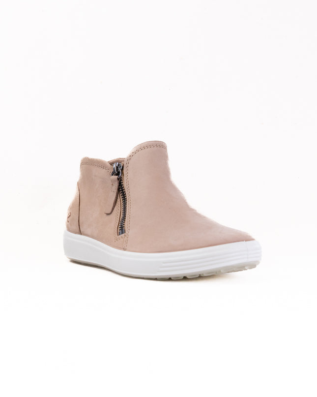 Ecco Soft 7 Side Zip Bootie (Women's) - Nude
