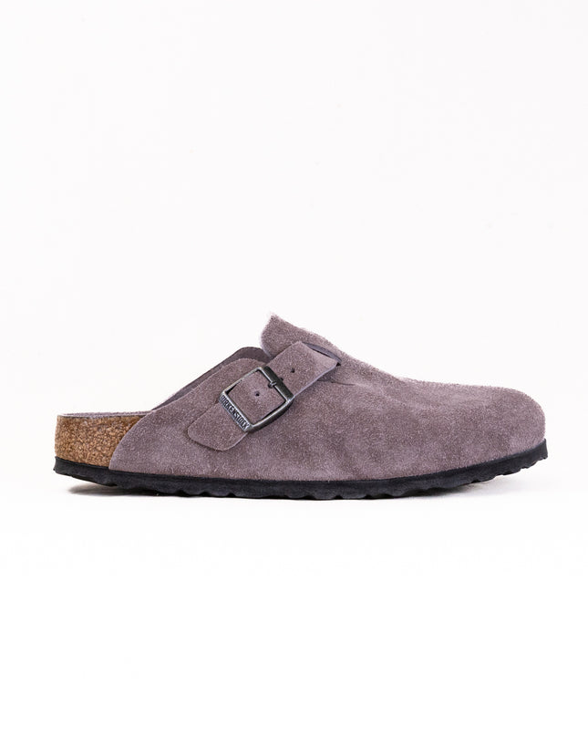 Birkenstock Boston Soft Footbed (Unisex) - Faded Purple Suede