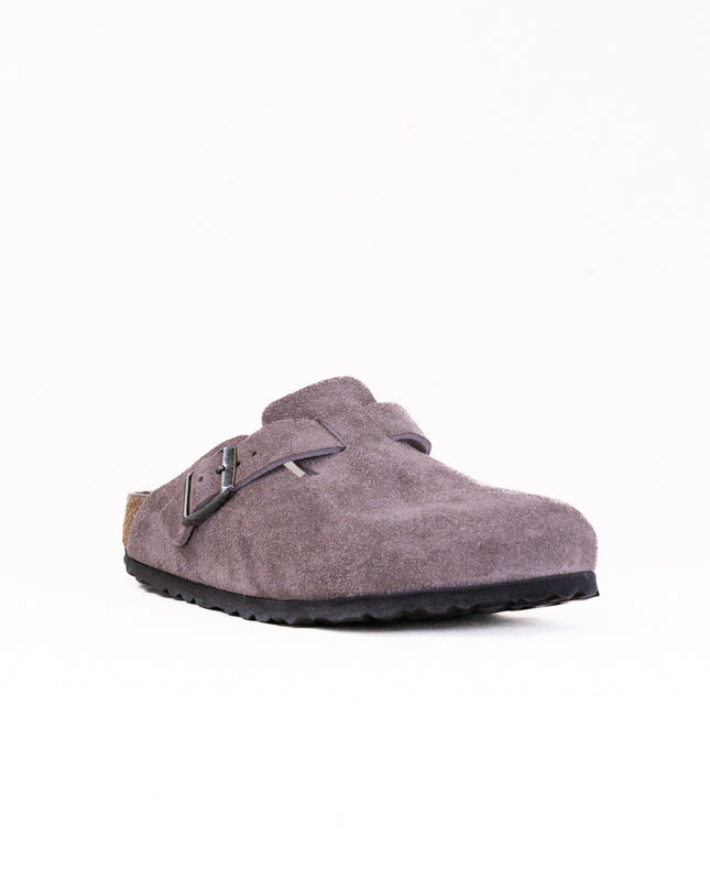 Birkenstock Boston Soft Footbed (Unisex) - Faded Purple Suede