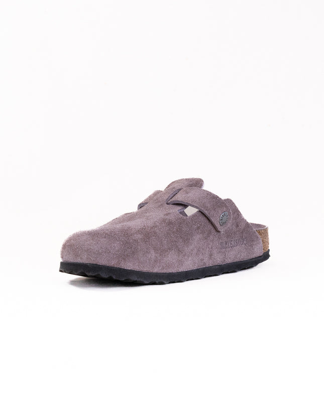 Birkenstock Boston Soft Footbed (Unisex) - Faded Purple Suede