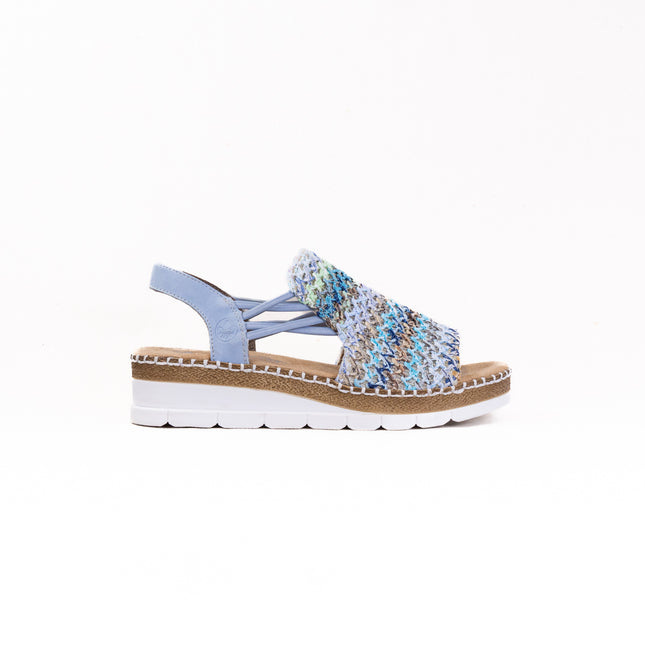 Rieker Regina V1241 (Women's) - Blue Multi/Aqua