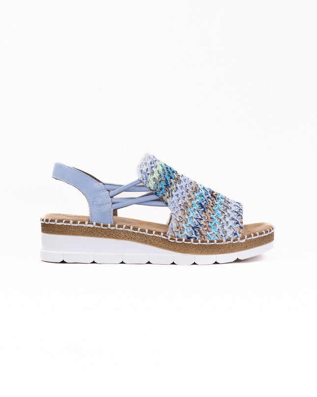 Rieker Regina V1241 (Women's) - Blue Multi/Aqua