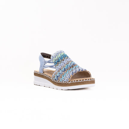 Rieker Regina V1241 (Women's) - Blue Multi/Aqua