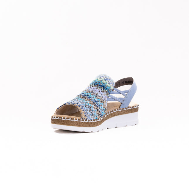 Rieker Regina V1241 (Women's) - Blue Multi/Aqua