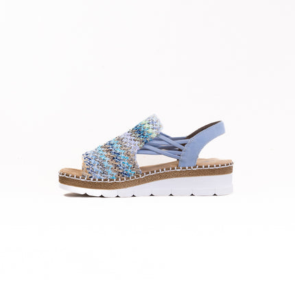 Rieker Regina V1241 (Women's) - Blue Multi/Aqua