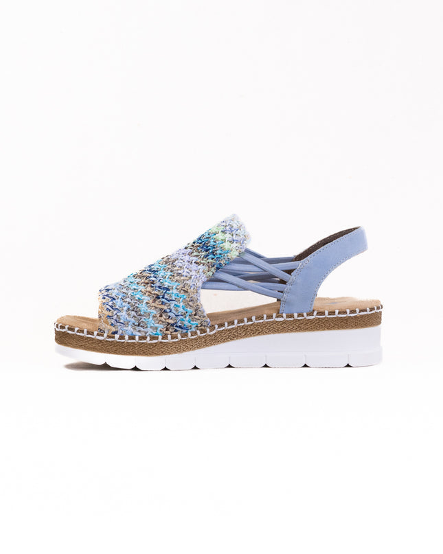Rieker Regina V1241 (Women's) - Blue Multi/Aqua
