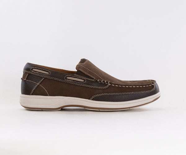 Florsheim Lakeside Moc Toe Slip-On shoe brown nubuck milled leather size 6.5 Amazon.com | Florsheim Lakeside Moc Toe Slip On Men main image 4