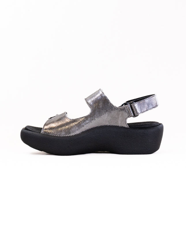 Wolky Fortune (Women's) - Shimmer Leather Metal