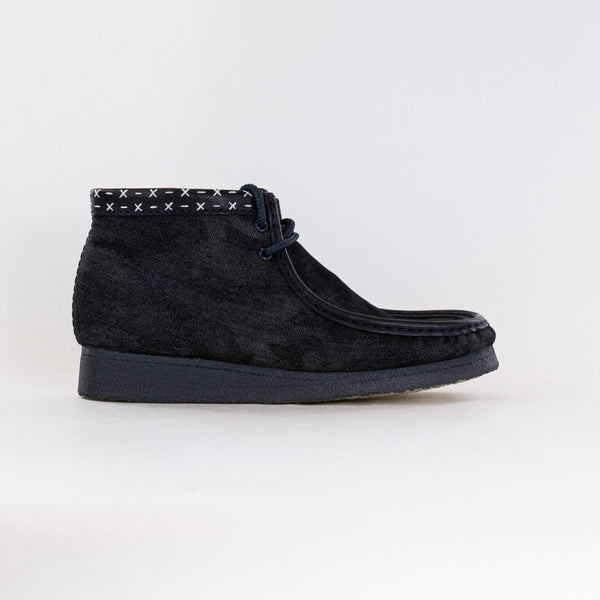 Clarks wallabee boot black suede online