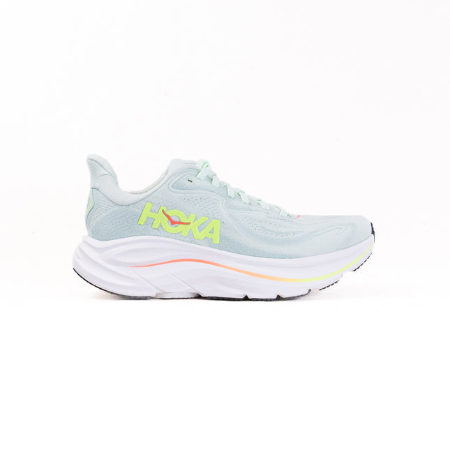 Hoka Clifton 10 (Women's) - Sea Glass/Neon Flame