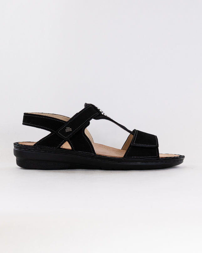 Finn Comfort Calvia (Women's) - Black Nubuck Leather