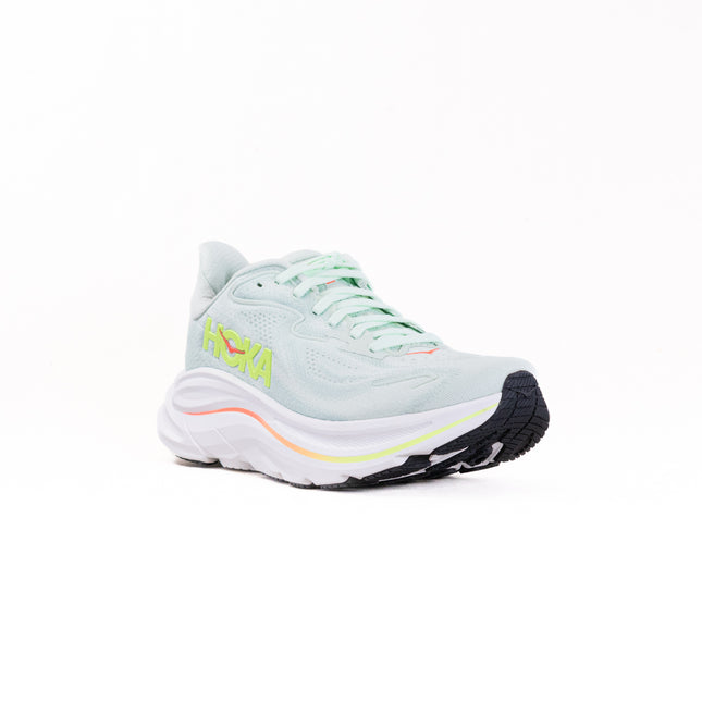Hoka Clifton 10 (Women's) - Sea Glass/Neon Flame