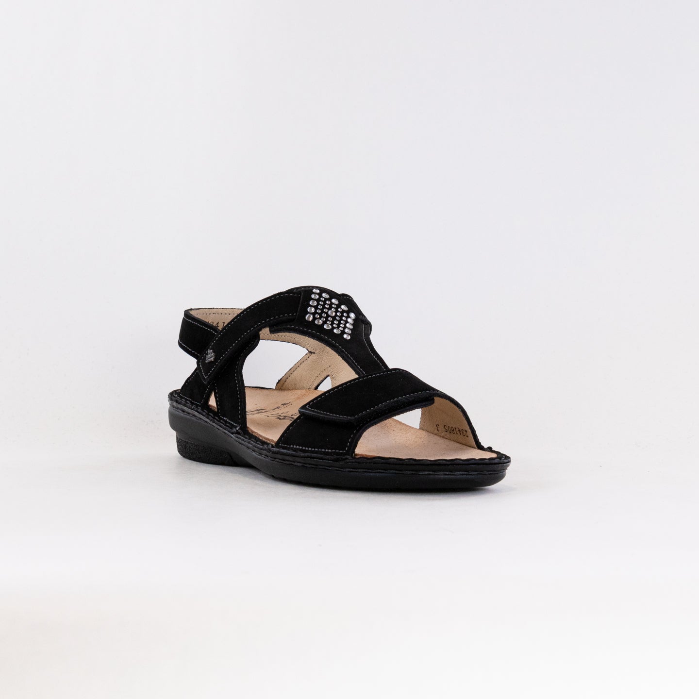 Finn Comfort Calvia (Women's) - Black Nubuck Leather