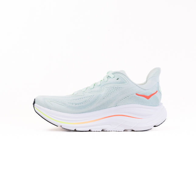 Hoka Clifton 10 (Women's) - Sea Glass/Neon Flame