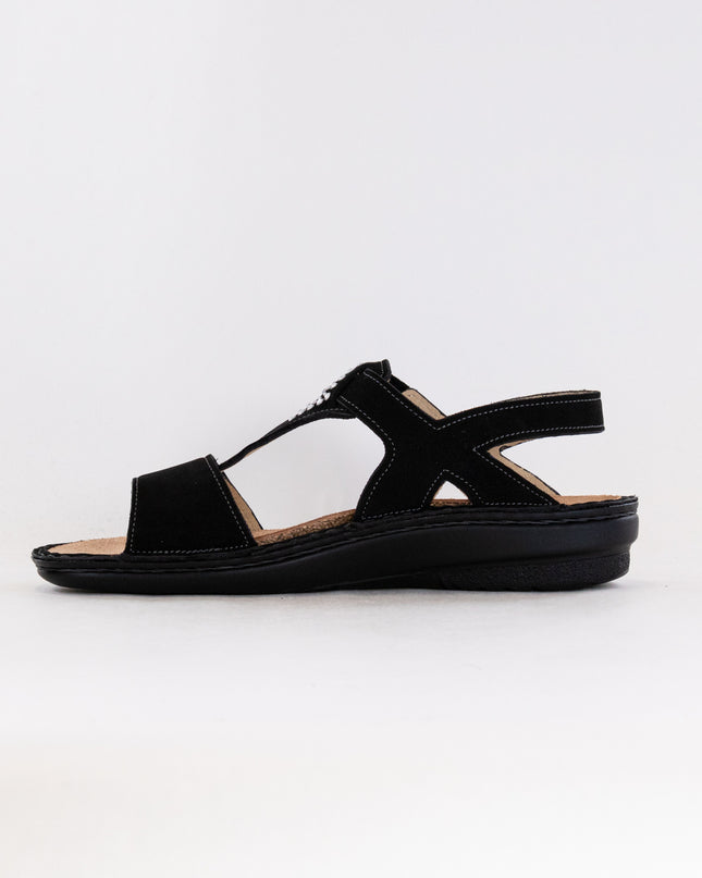 Finn Comfort Calvia (Women's) - Black Nubuck Leather