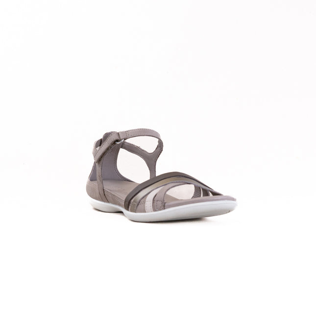 ECCO Flash X-Strap (Women's) - Moon Rock/Dark Clay/Pure Cashmere/Ice White