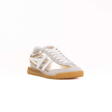 Gola Firefly Metallic Sneakers (Women's) - Gold/Off White